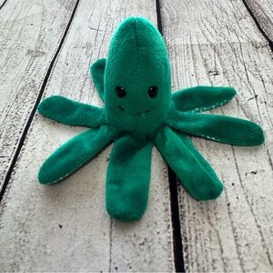 Vintage 1995 Mary Meyer Octopus Hand Puppet Plush Green Polka Dot